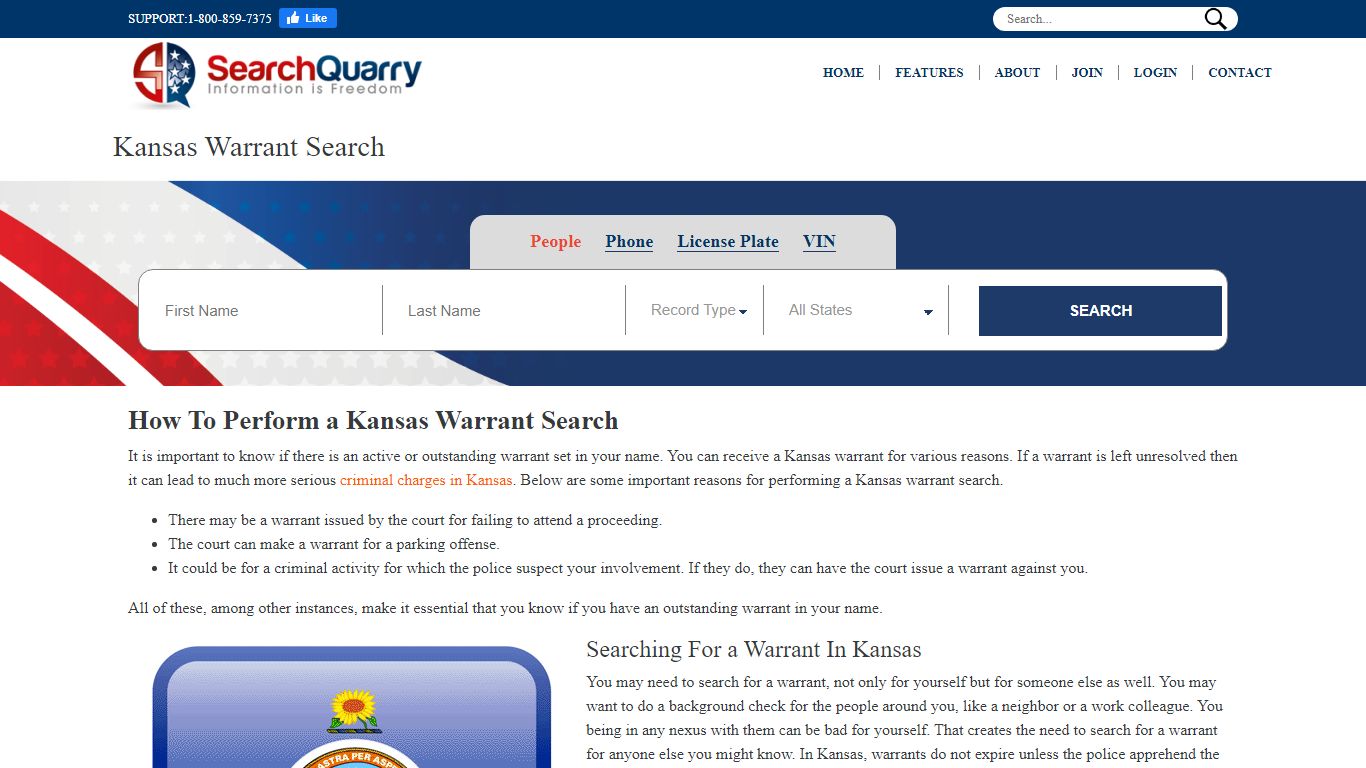 Free Kansas Warrant Search | Enter a Name to View Warrants Online